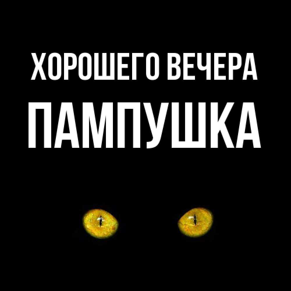 Открытка  для любимых и родных. пампушка, Хорошего вечера  