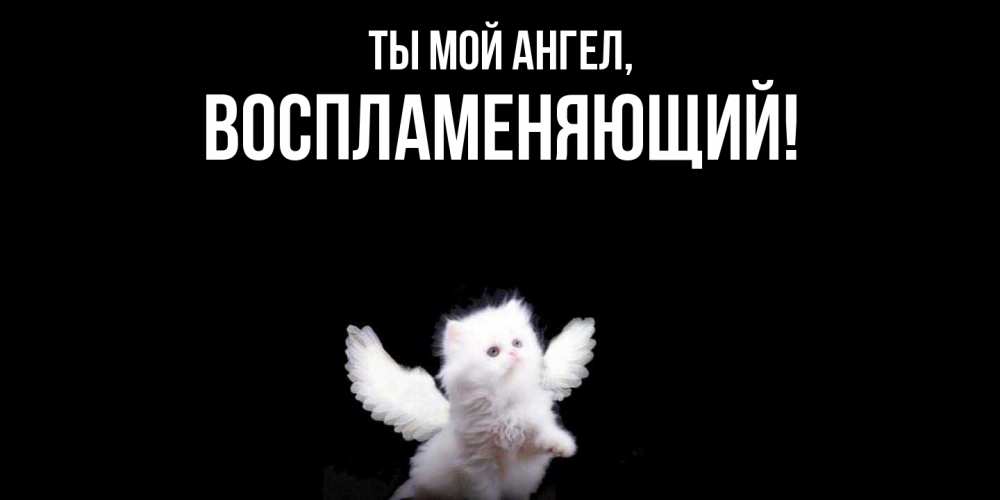 Открытка  для любимых и родных. воспламеняющий, Ты мой ангел  