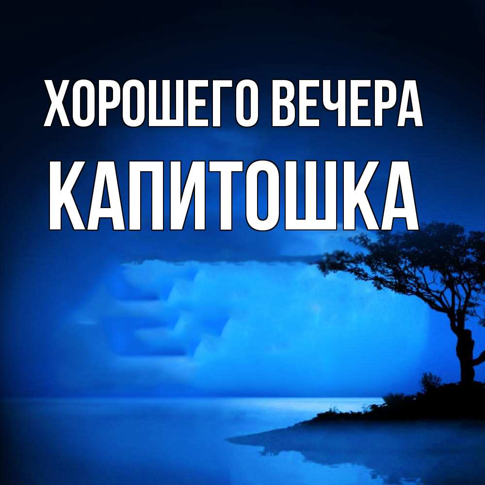 Открытка  для любимых и родных. капитошка, Хорошего вечера  