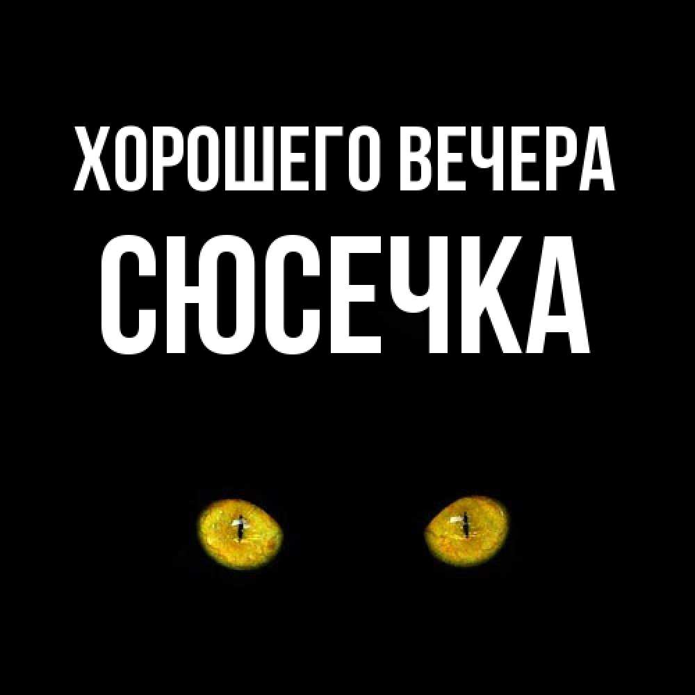 Открытка  для любимых и родных. сюсечка, Хорошего вечера  
