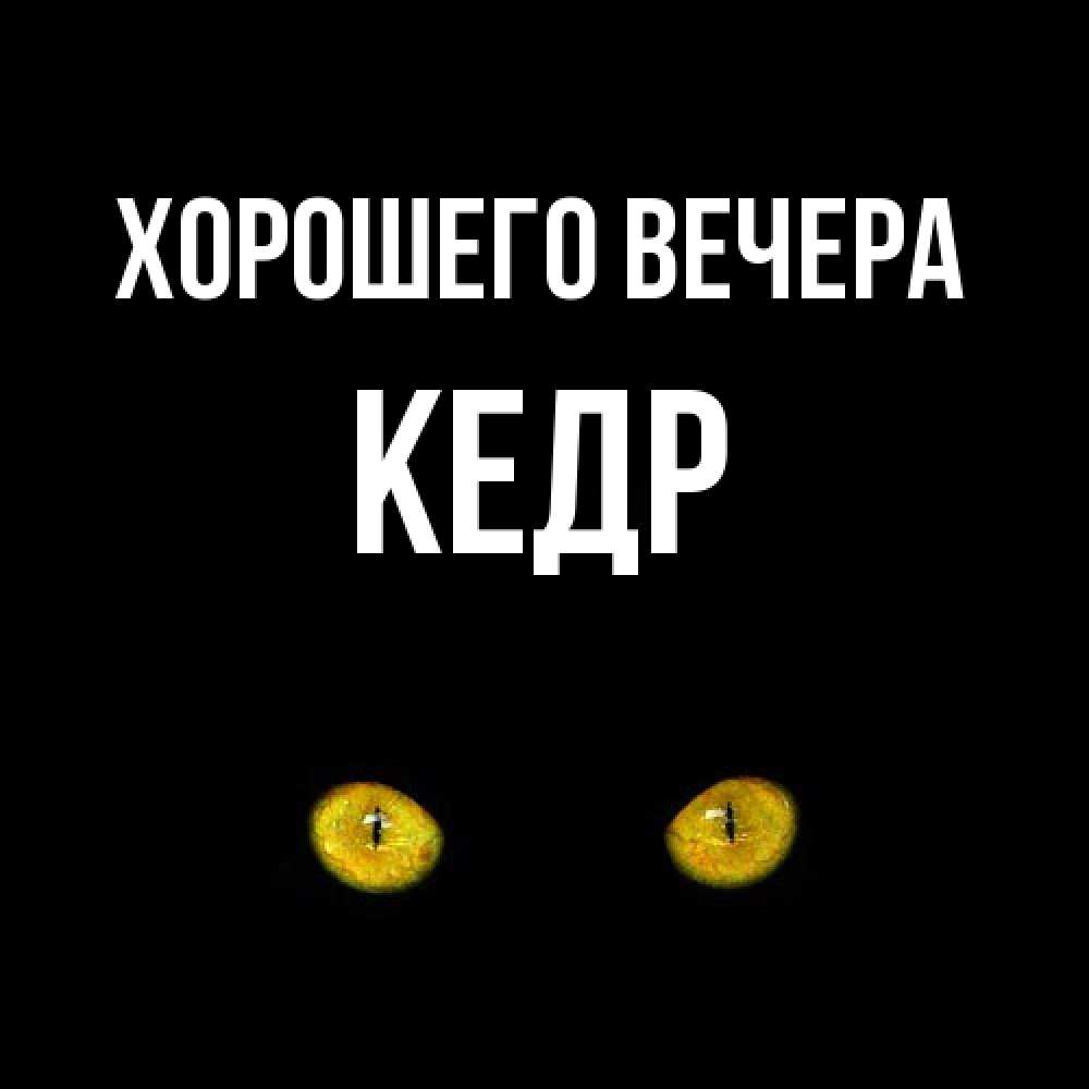 Открытка  для любимых и родных. кедр, Хорошего вечера  