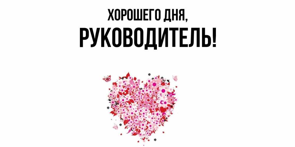 Открытка  для любимых и родных. Руководитель, Хорошего дня  