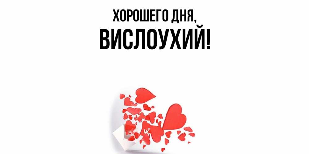 Открытка  для любимых и родных. вислоухий, Хорошего дня  